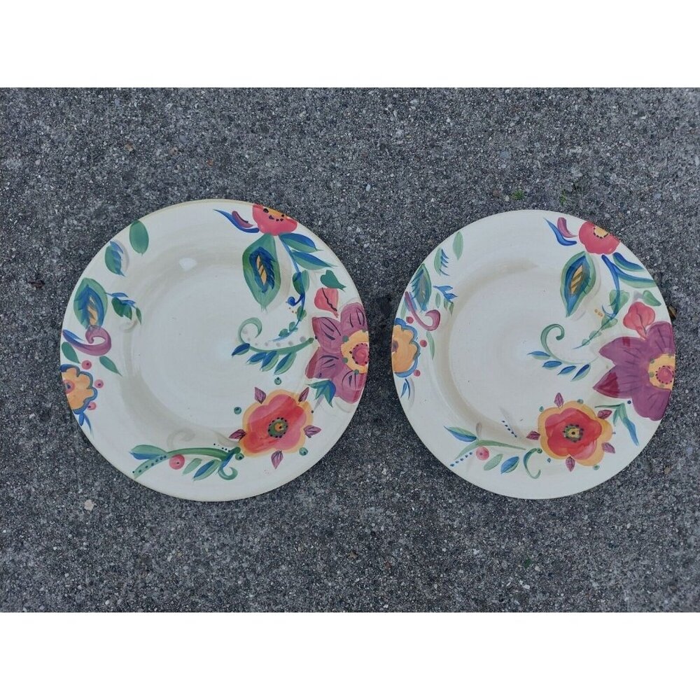 2 Tabletops Gallery Soho Flower 11" Dinner Plates